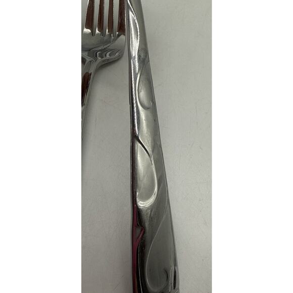 Set Of 4 Oneida Tuscany Scroll Swirl Dinner Forks Stainless Flatware 7 3/4" Read - Picture 7 of 8